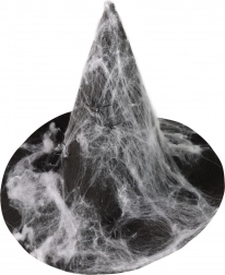 cappello da strega con ragnatela per adulti