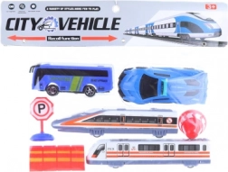 Set di veicoli di trasporto in plastica per bambini