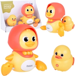 Famigliola interattiva di paperelle – giocattolo musicale con movimento per stimolare il gattonamento