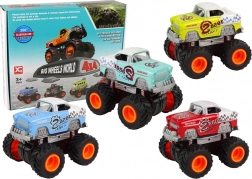 macchinina monster truck 4x4 con ruote grandi – set di colori