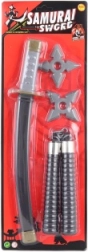 Set da combattimento ninja per bambini – spada samurai, stelle e nunchaku