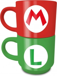 Set di tazze di ceramica Super Mario Mario e Luigi