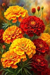 Pittura con i numeri – fiori 40 × 50 cm su tela