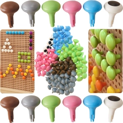 Masterkidz mollette colorate Jumbo per lavagna STEM 128 pz - 6 colori