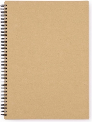 Blocco ad anelli A4 kraft con doppia spirale, copertine laminate