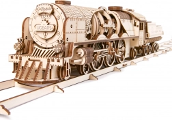 Puzzle meccanico in legno UGEARS V-Express locomotiva a vapore con tender