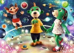 Puzzle scintillanti Treflíci: Tra le stelle