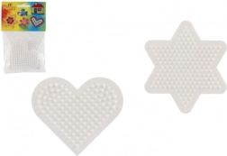 Basi per perline termoadesive Hama MIDI – stella e cuore, plastica, 2 pz