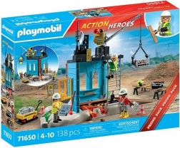 Playmobil Action Heroes – cantiere con gru e personaggi