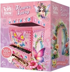 Scatola portagioie decorativa Flower Fairy Bellisa – set creativo a mosaico per bambini