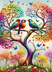 Puzzle Albero Arcobaleno 500 pezzi
