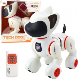 Cagnolino robot interattivo con telecomando – bianco/arancione