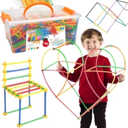 Costruzioni Woopie con cannucce colorate, 1200 pezzi