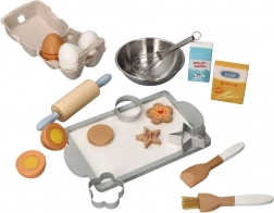 set da forno per bambini in legno e acciaio inox