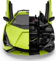 Modello verde Lamborghini Sian 1:18 di Rastar - auto telecomandata con body kit
