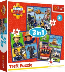 Puzzle 3 in 1 Giornata del Pompiere Sam
