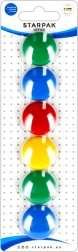 Magneti rotondi colorati per lavagna e frigorifero 2,9 cm (6 pz)