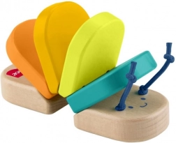 Fisher‑Price bruco di legno a scatto