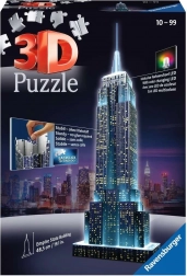 RAVENSBURGER puzzle 3D luminoso Empire State Building – edizione notturna, 216 pezzi