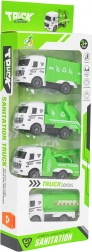 Set di veicoli di servizio urbani – camion della spazzatura, ribaltabile, carro attrezzi e autocisterna