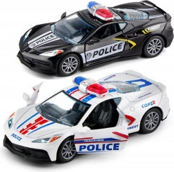 Auto della polizia in metallo 12 cm