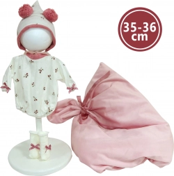 Abitino per bambola New Born 35–36 cm con copertina e accessori