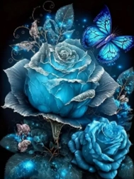 Pittura di diamanti Rosa blu 30x40 cm