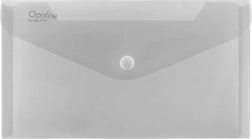 Busta con bottone a pressione DL Opaline trasparente, custodia documenti in polipropilene