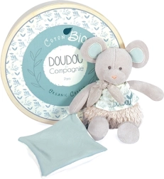 Set regalo Topo di peluche con coperta in cotone biologico