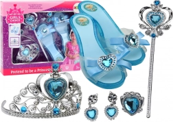 Set di accessori per la piccola principessa Scarpette della Corona blu