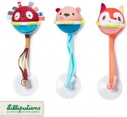 Lilliputiens - set di 3 palline galleggianti con ventose per bambini dai 3 mesi