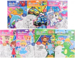 Set di libri da colorare con pennarelli