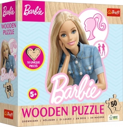 Trefl puzzle sagomato in legno a tema Barbie, 50 pezzi
