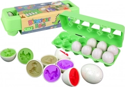 Uova di dinosauro educative – ordinatore di forme, 12 pz
