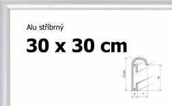 Cornice in alluminio 30x30 cm in colore argento