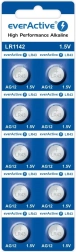 batterie a bottone alcaline LR43 everActive, 10 pz