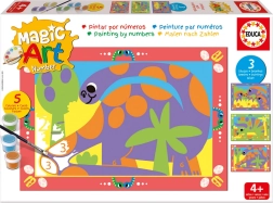 Educa pittura secondo i numeri dinosauro