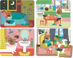 Vilac puzzle in legno casa – 4 set da 6 pezzi in box