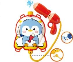 Pistola ad acqua con serbatoio da portare sulla schiena a forma di pinguino