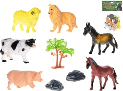 Set fattoria animaletti 8–10 cm, 6 pz con accessori