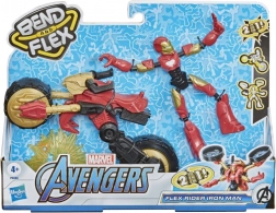 Hasbro Bend and Flex – action figure di IRON MAN con moto