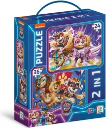 Puzzle per bambini Paw Patrol Le zampe salvano il mondo 2 in 1