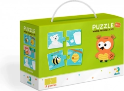Puzzle Dodo animali e i loro habitat