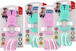 massaggiagengive in silicone con animaletto e anelli in plastica 7–8 cm, mix di colori, 3m+