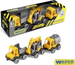 Set di veicoli da costruzione Kid Cars 3 pz plastica 10 cm WADER