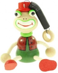 Ranocchio a molla – giocattolo appeso in legno