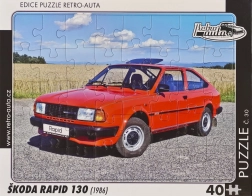 Puzzle auto retrò Škoda Rapid 130 (1986) 40 pezzi