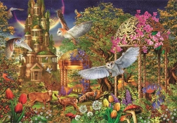 Puzzle 1500 pezzi Woodland fantasy garden