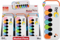 pianoforte elettronico per bambini con 8 tasti e maniglia
