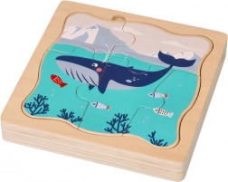 Puzzle impilabile in legno Animali Artici